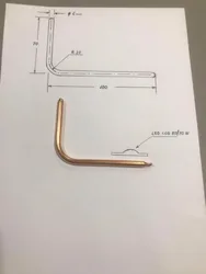 5pcs 6*150mm folded copper pipe / custom bent copper tube diameter 6mm bend L type heatpipe Notebook copper tube radiator