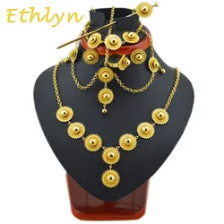 Women Ethiopian wedding jewelry sets Gold Color Jewelry African/Sudan/Nigeria/Kenya bridal jewelry sets