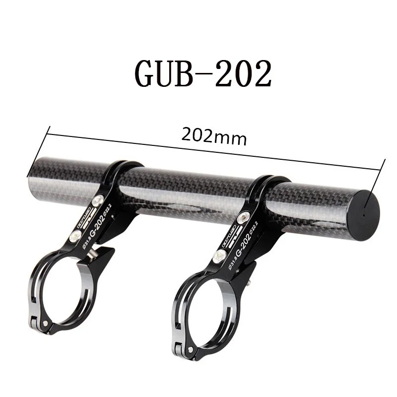 GUB Carbon Fiber Bicycle HandleBar Extender Lengthen Mount Lamp CNC Lightweight MTB Road Bike Flashlight Computer Phone Holder