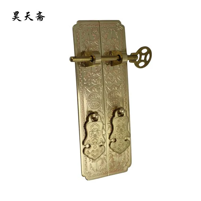 [Haotian vegetarian] antique copper handle cabinet wardrobe bookcase HTC-275 bat handle large models Yoshihisa