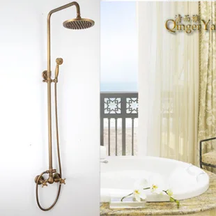 Supply a full copper shower lift European retro antique brass section 8831 suit hoist overall wholesale