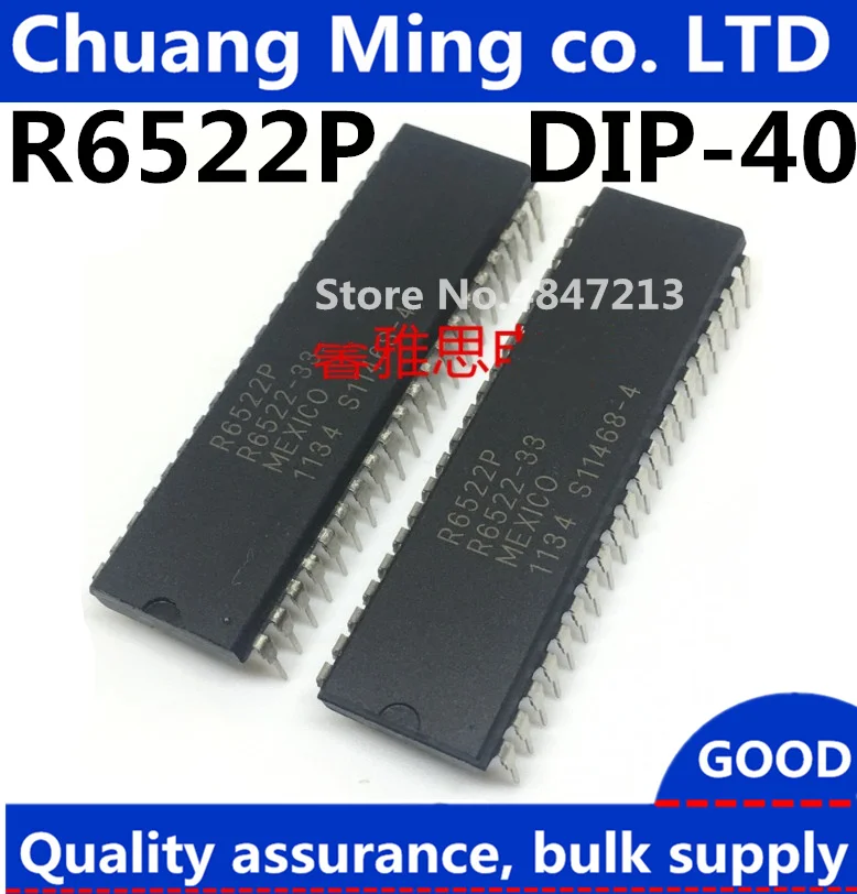 

Free Shipping 10pcs/lot R6522APE R6522AP R6522A R6522 = UM6522A R6522P UM6522 DIP-40 In Stock