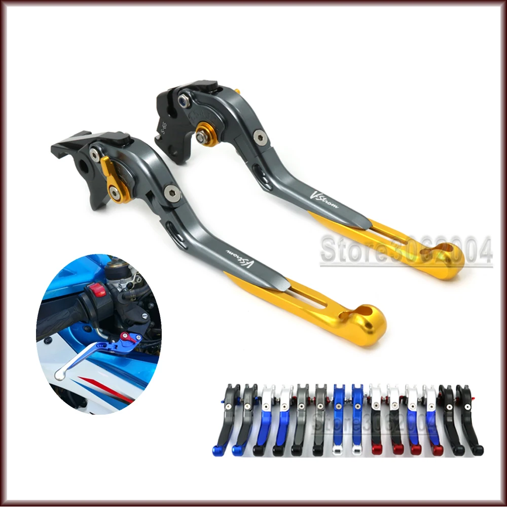 

For SUZUKI DL 650 DL650/V-STROM 2004-2010 2009 2008 Motorcycle Accessories Folding Extendable Adjustable Brakes Clutch Lever CNC