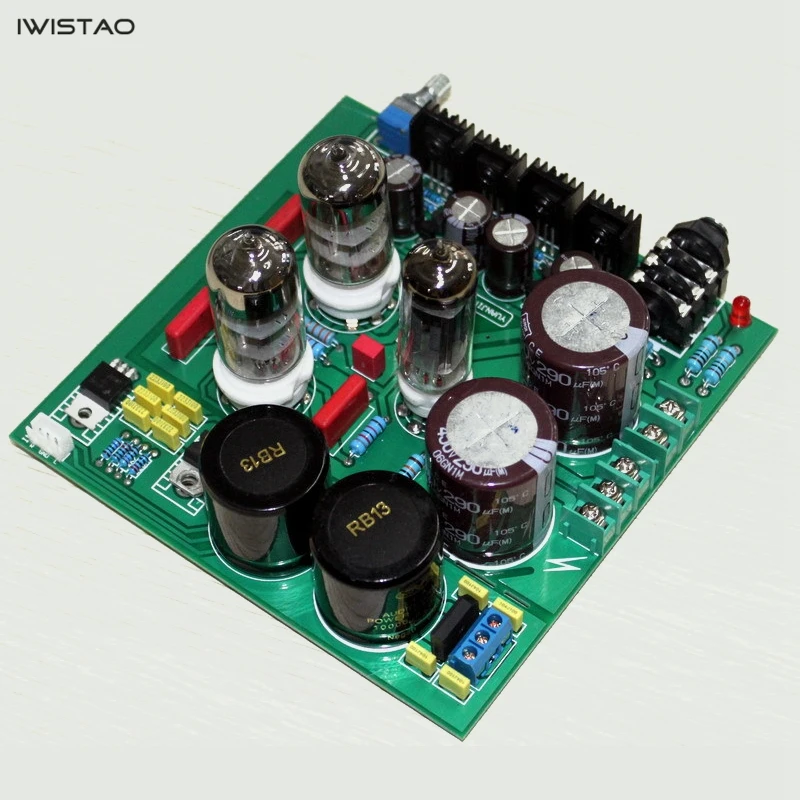 IWISTAO Tube Headphone Amplifier Class A Finished Board 6N3 Preamplifier and 6Z4 Rectifier Lehmann Circuit