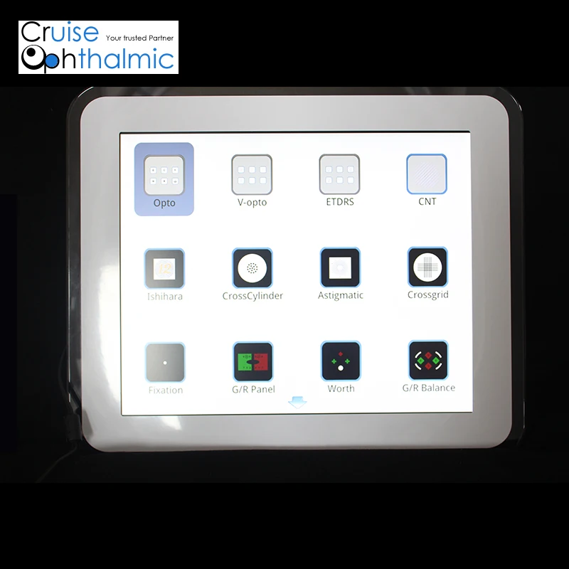 Tabla de colores r/c para pruebas de agudeza visual LCD, 17 pulgadas, plataforma Linux | Respuesta rápida, cartas de visión LCD FDA C901
