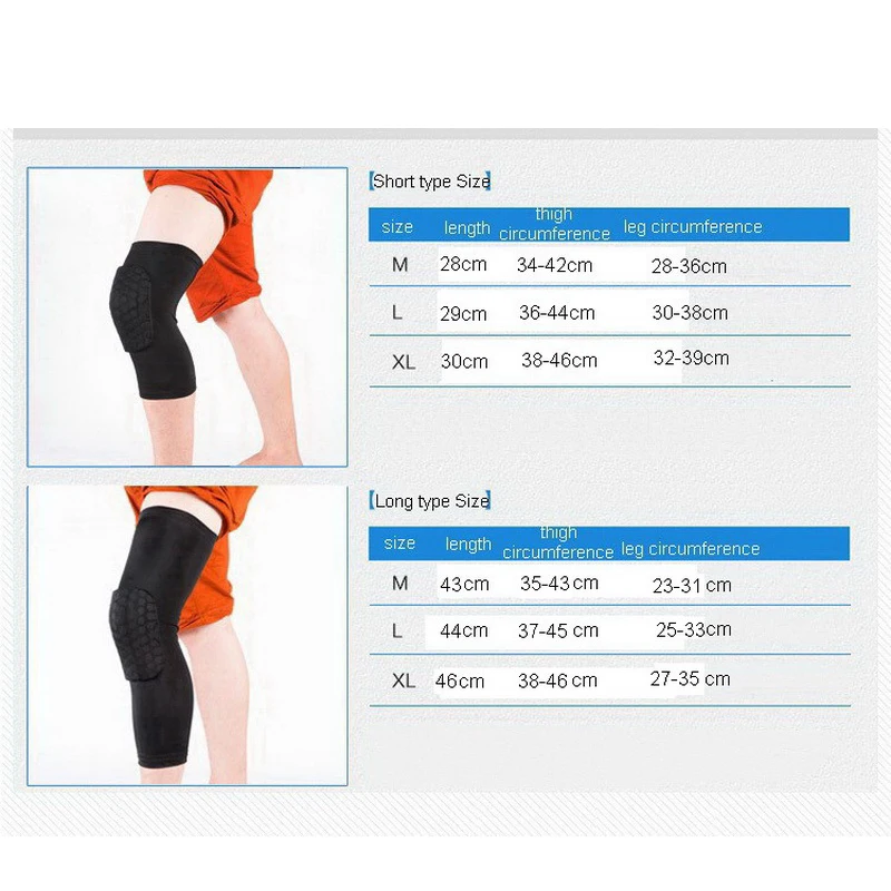 1PCS Hex Honeycomb Knee Pad For Basketball Volleyball Sports Support Brace Knee Protector Patella Men Women  Leg Sleeve Kneepad