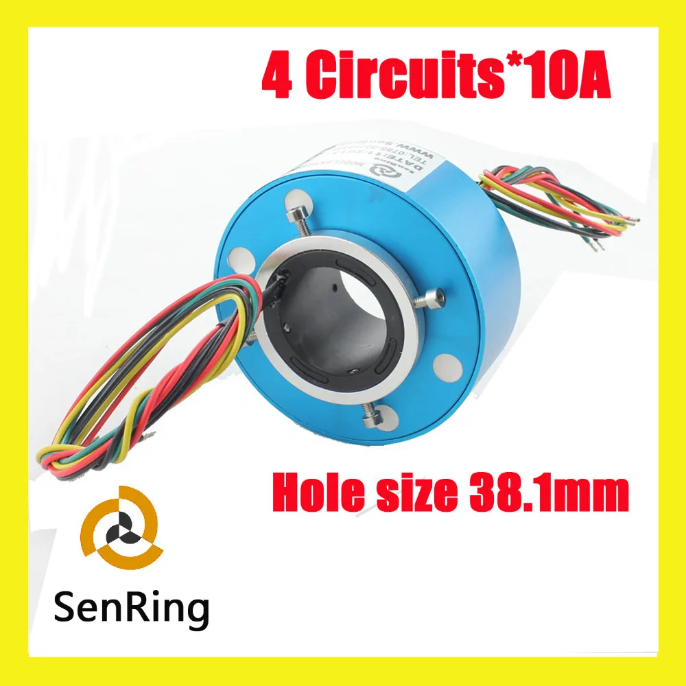 

Electrical rotary connector SENRING slip ring 4 wires/contact 10A of bore size 38.1mm