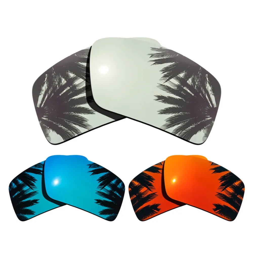 

(Ice Blue+Orange Red+Silver Mirrored Coating) 3-Pairs Polarized Replacement Lenses for Eyepatch 2 100% UVA & UVB Protection