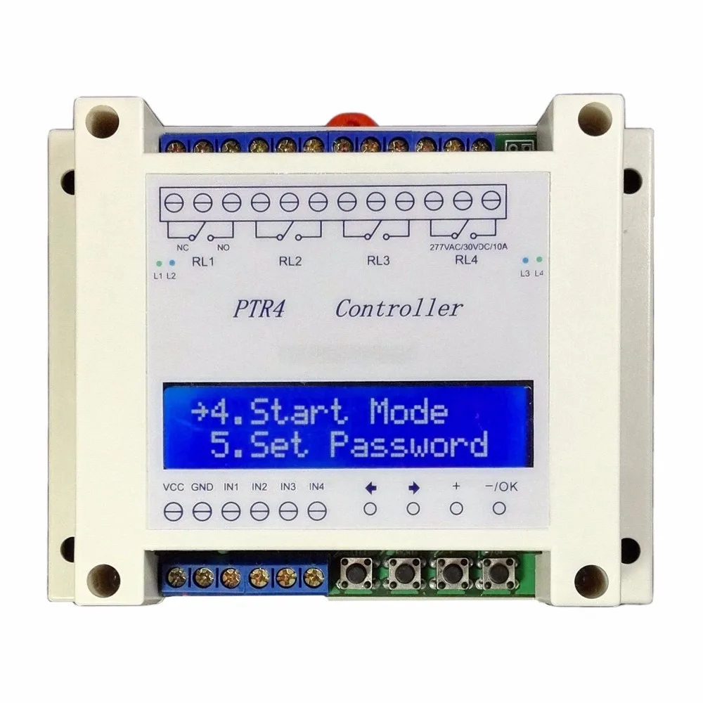 PTR4-IND 4-Channl  time relay Independent timing cycle Voltage signal trigger delay turn switch