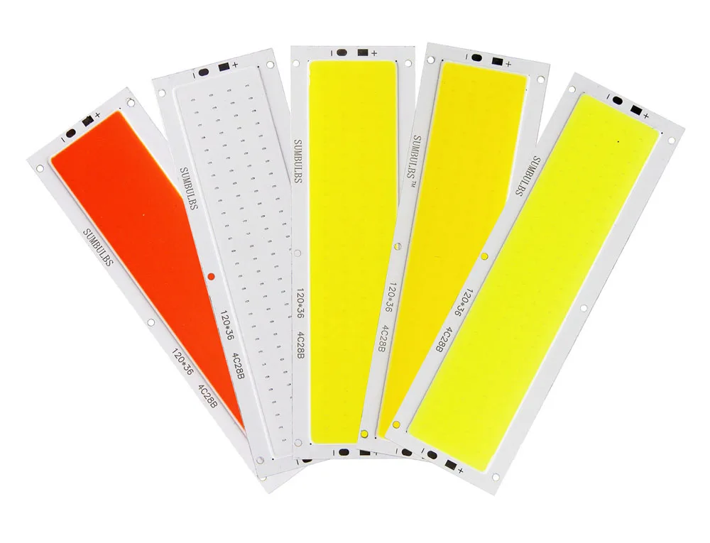Große Aktion!!! Ultraheller 1300LM 12W COB-LED-Lichtstreifen 12V DC für DIY 12V Lichter Arbeitslampen Home Lampen 120*36MM COB-Chip – Detail 10