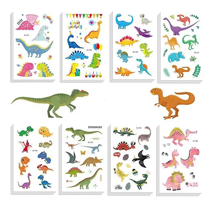 

Fun Dinosaur Temporary Tattoo Stickers Event Party Favors Goodie Bags Kids Birthday Cartoon Animal Waterproof Tatoo Sticker new