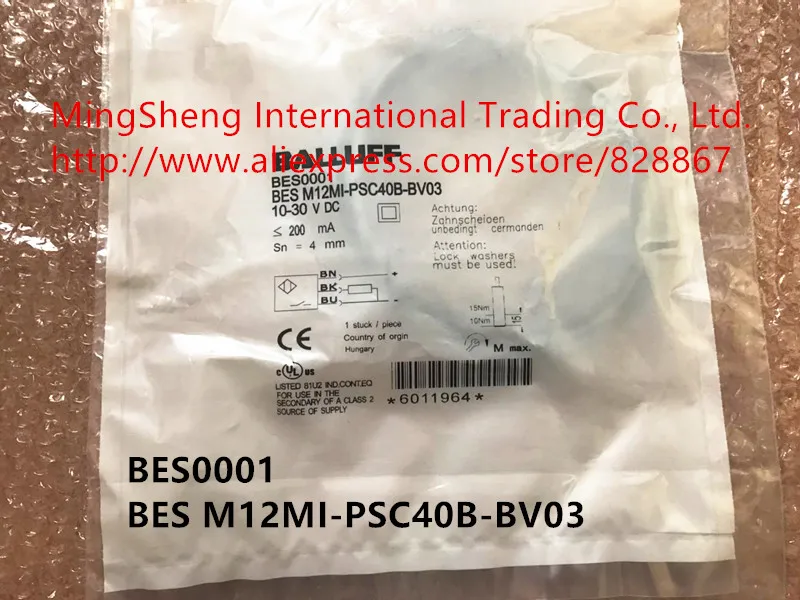 Original new 100% low-cost baruv proximity switch sensor switch BES0001 BES M12MI-PSC40B-BV03 10-30VDC 200mA M12MI-PSC40B-BV02