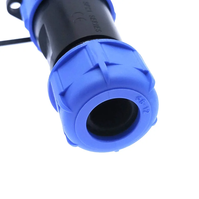 SP2110 Waterproof connector flange SP21 2/3/4/5/7/9/12 Pin IP68 power cable connector Male plug and Femal socket