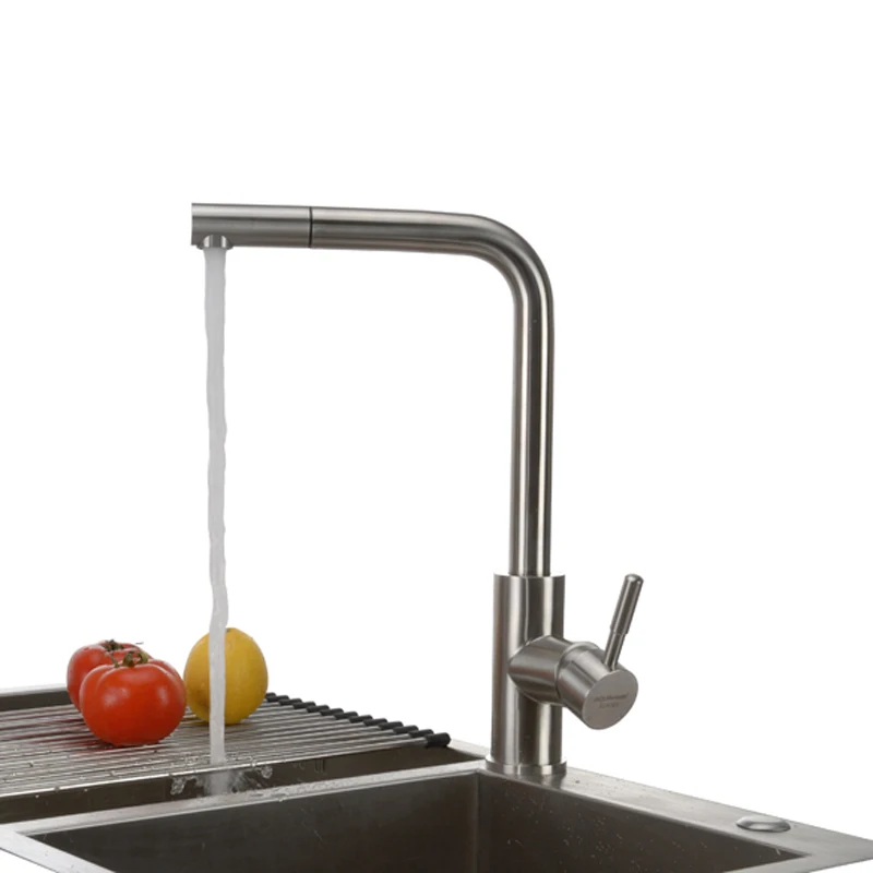 SUS 304 Stainless Steel Modern Design Pull out  Kitchen Faucet Water Sink Mixer