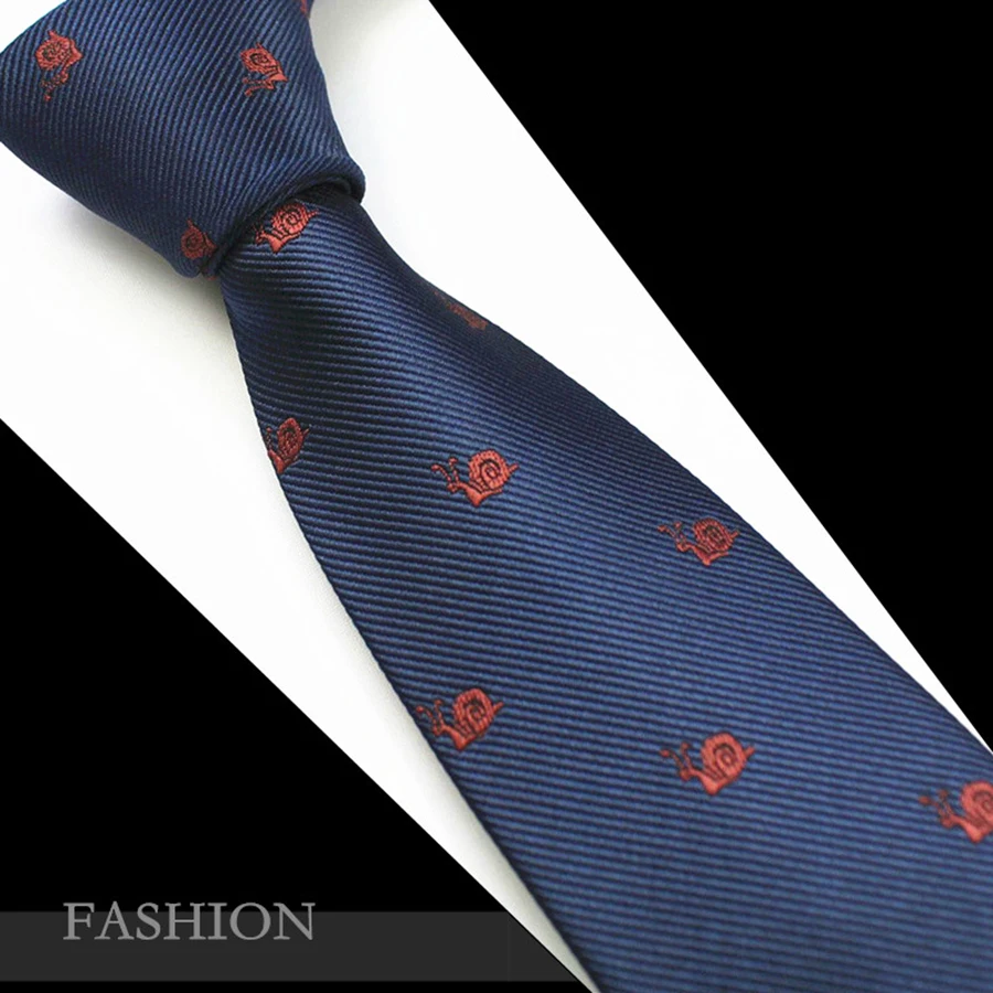 

RBOCOTT Mens 7cm Animal Patterned Ties Neck Ties Silk Jacquard Necktie for Men Blue Tie For Business Wedding Party Gravatas Red