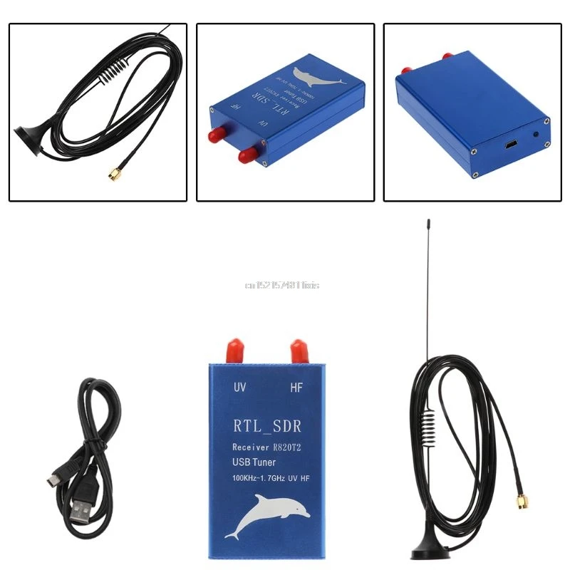 RTL2832U+R820T2 100KHz-1.7GHz UHF VHF HF RTL.SDR USB Tuner Receiver AM FM Radio