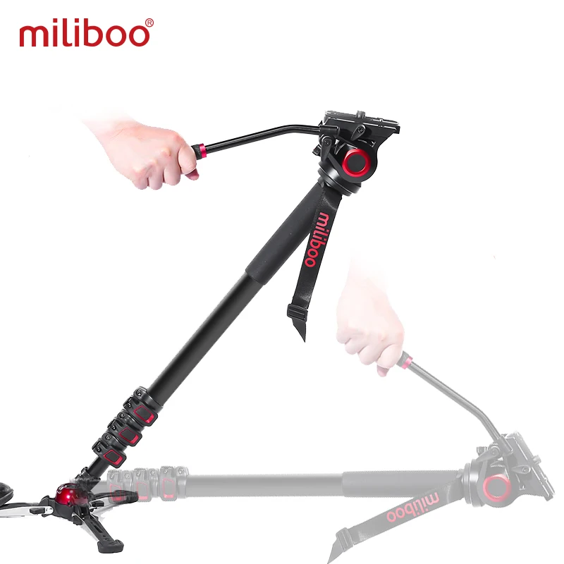 Imagem -02 - Câmera Video Monopod com Fluid Drag Head Câmera Professional Stand para Dslr Camcorder Viagem 10kg de Carga Miliboo-mtt705 ii