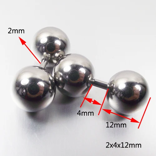 1 Piece Big Ball 4mm Bar Straight Barbell Rings Vaginal rings Series ring Tragus Ear Piercing Nipple PA Ring Body Jewelry
