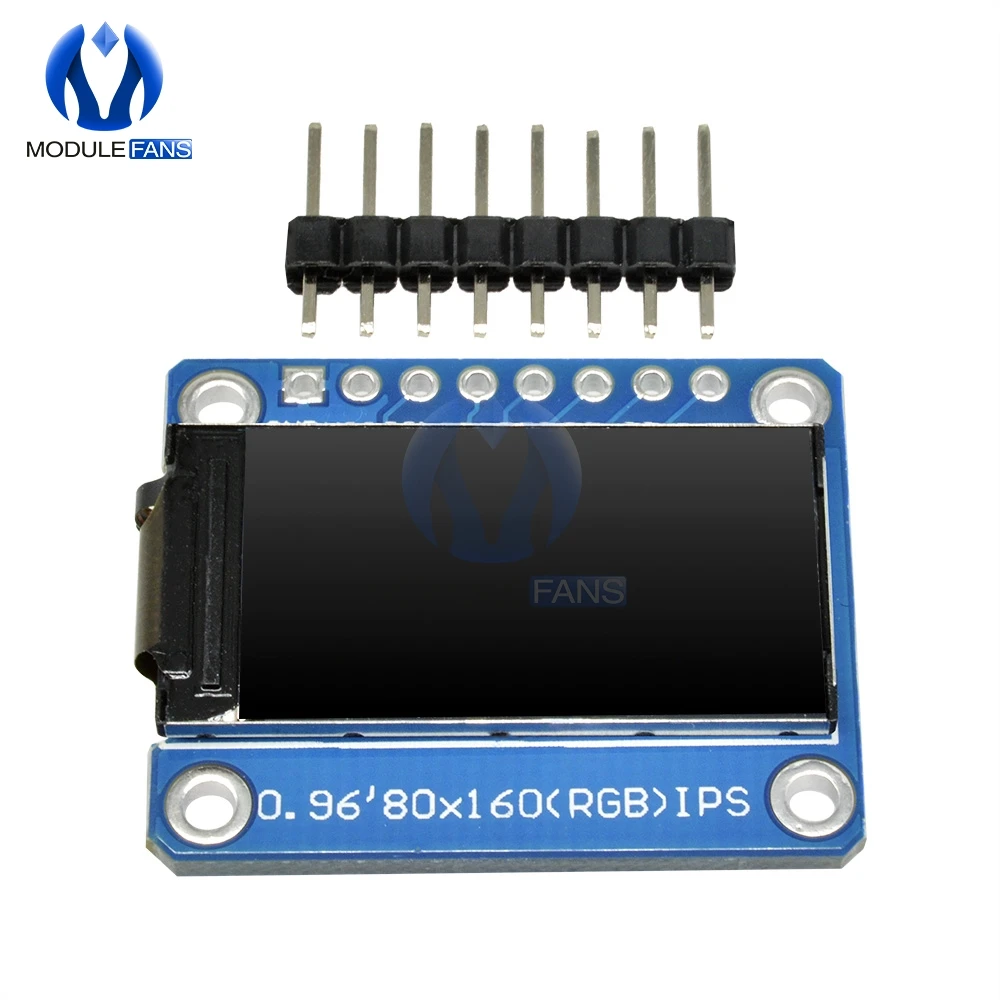 Módulo de unidade st7735 drive ic 160*80, tela lcd 3.3v spi hd 65k, 0.96 polegadas, 8 pinos ips spi, interface para arduino