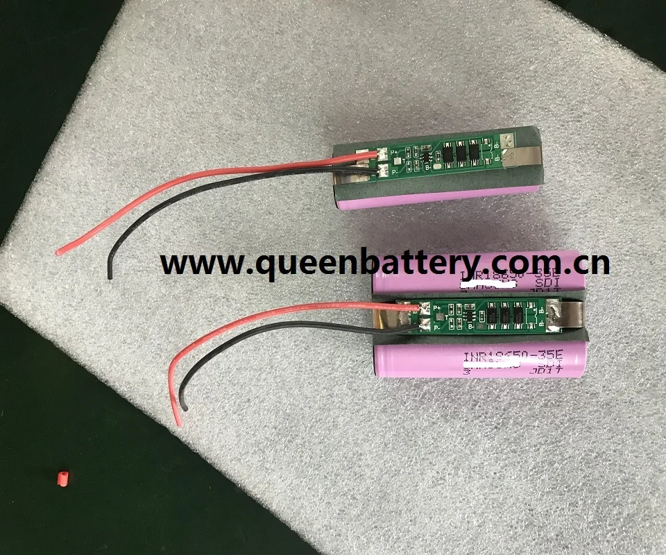 

1S1P 18650 3.6v 3.7v 18650mj1 1865035e 18650ga battery pack 18650f1l 18650bf with pcm pcb 5A current with silicon wires