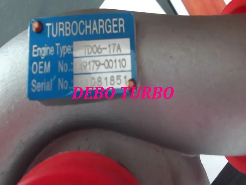 NEW TD06-17A 49179-00110 ME037701 turbo turbocharger for CATO 800-5 Excavator,6D31T