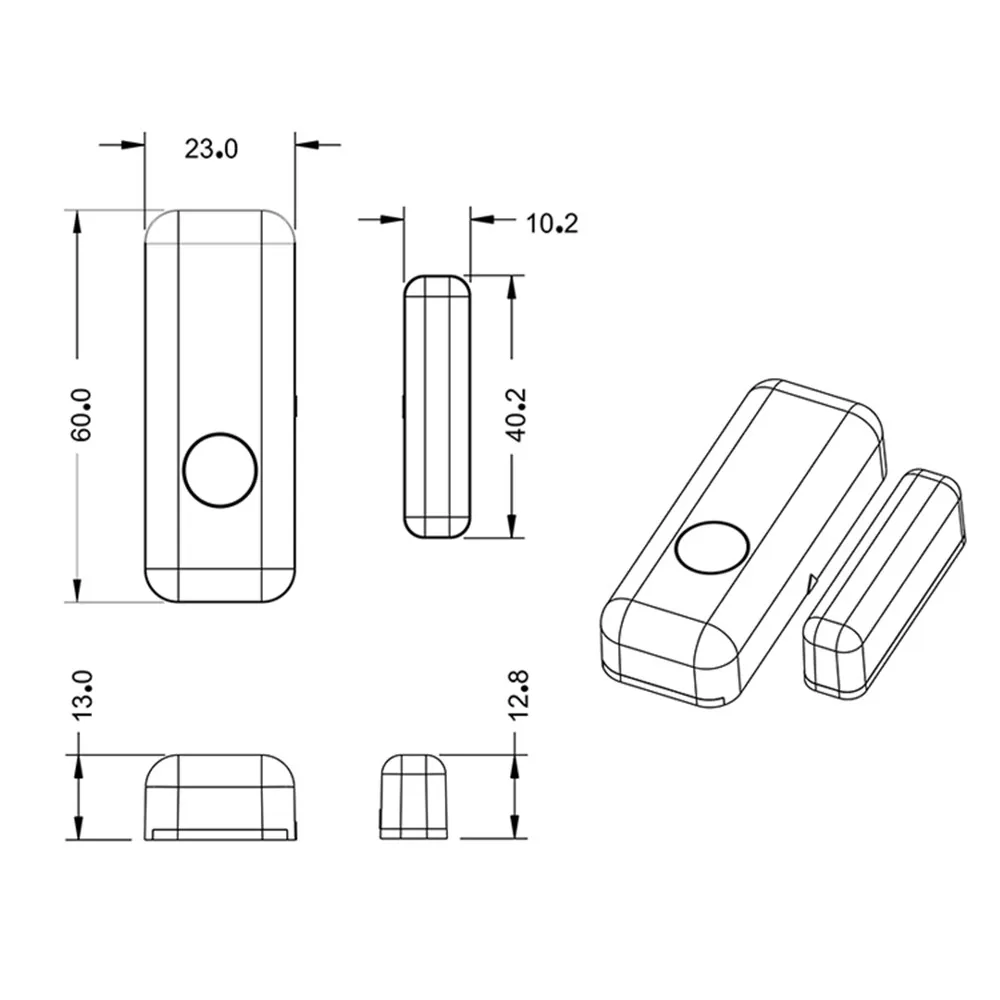 Sensore per porte e finestre PGST per sistema di allarme 433 MHz Avvisi di notifica dell'app per allarme domestico wireless PG103