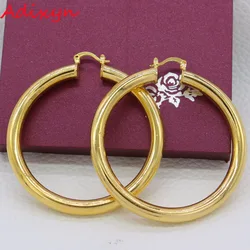 Adixyn African Hoop Earrings for Women Gold Color/Copper Round Earring Ethiopian Jewelry/Nigeria/Congo/Arab Gifts N01091