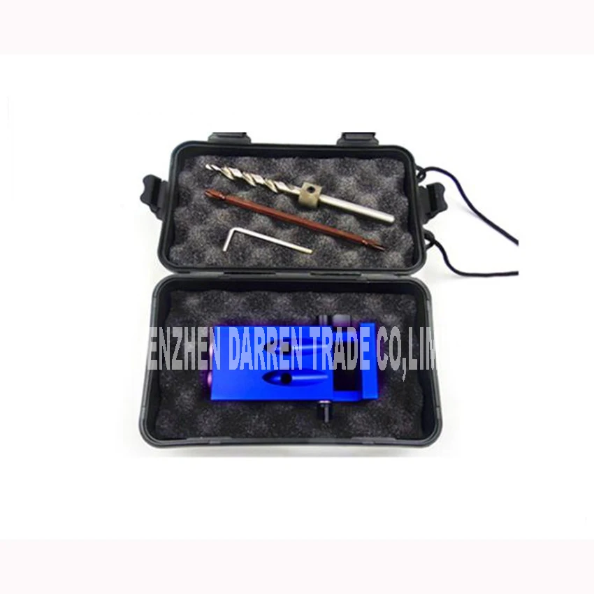 XK-1 Mini Loch Jig Kit System Für Holz Arbeits & Tischlerei Mit Schritt Bohren Bit & Zubehör aluminium legierung inneren loch 9,5 MM