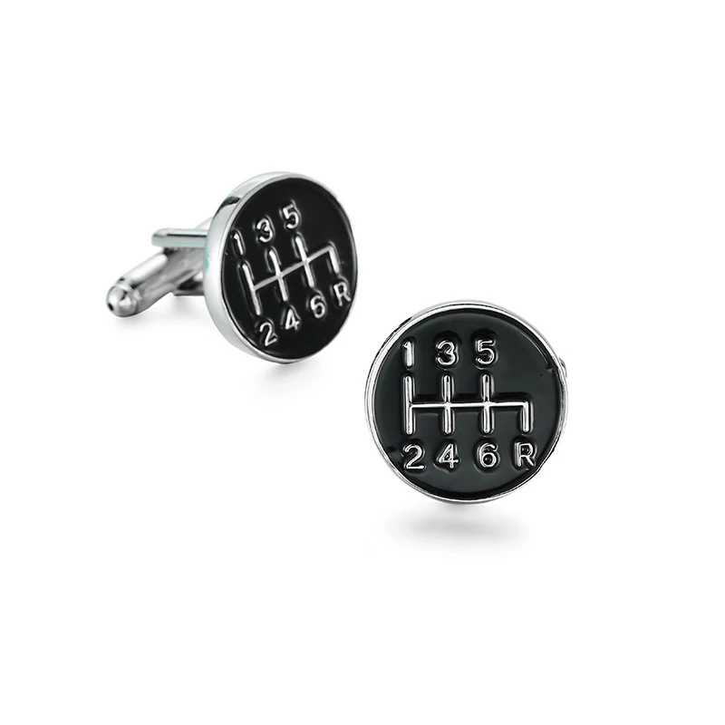 

2018 Funny silvery cufflinks new motor vehicle manual transmission gear cufflinks French cuff high quality fashion