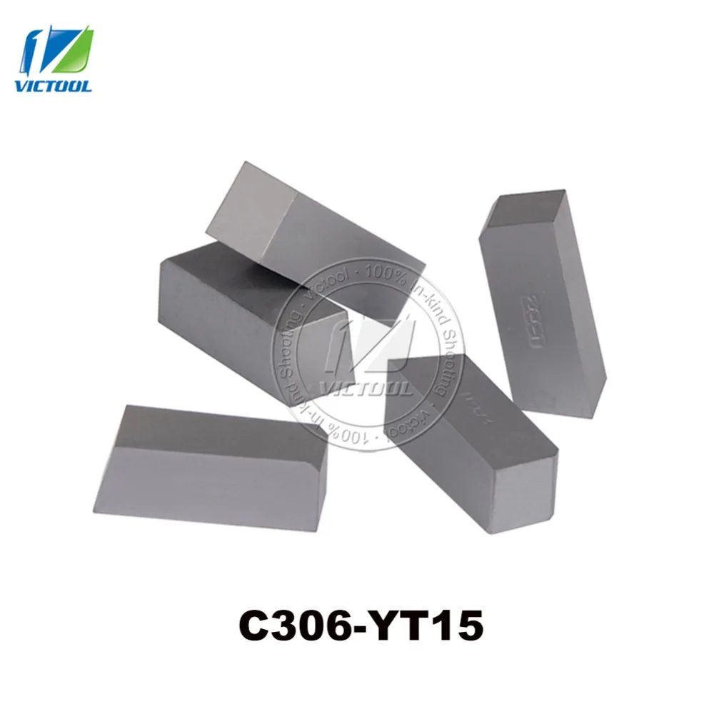 10pcs/lot C306 YT15 tungsten brazed tips High quality Carbide inserts For making parting tools and grooving tools