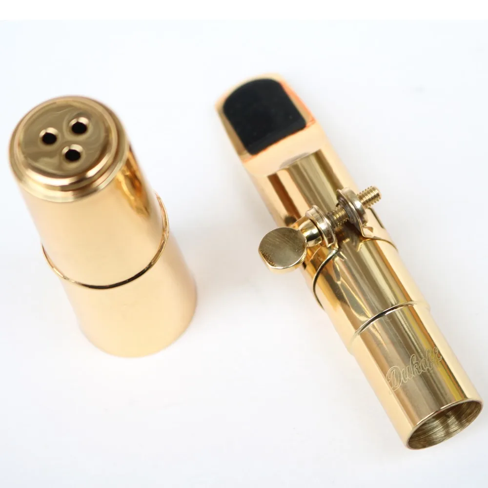 Embouchure en métal pour saxophone ténor soprano alto, embout coulissant en laque dorée, embouchures de saxophone Dukoff professionnelles, 56789