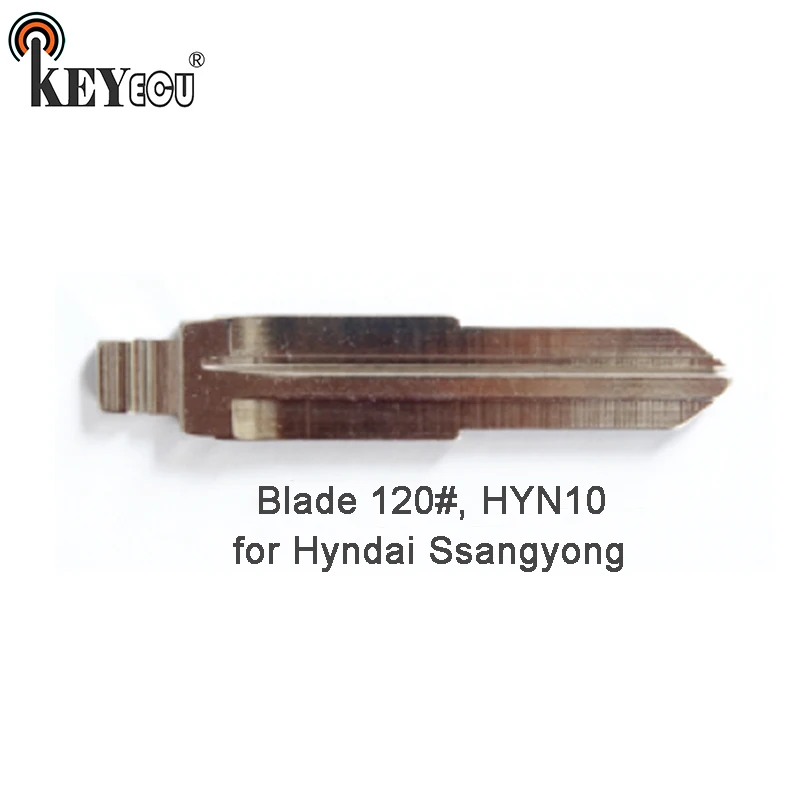 KEYECU 10x KEYDIY Universal Remotes Flip Key Blade 120#, HYN10 for Hyndai, for Ssangyong