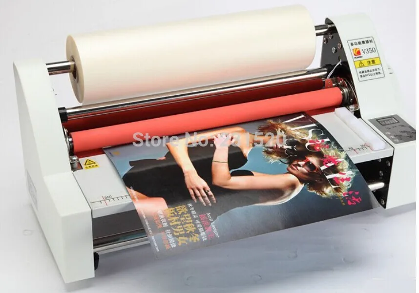 Hot Roll Laminator Laminating Machine 13inch Four Rollers + one roll laminating film 200M