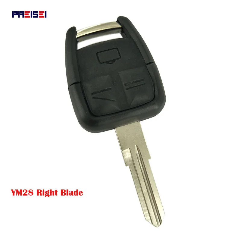 

PREISEI 10pcs/lot 3 Buttons YM28 Right Blade Replacements Remote Car Key Case Shell Fobs For Opel Vauxhall Vectra Astra Zafira