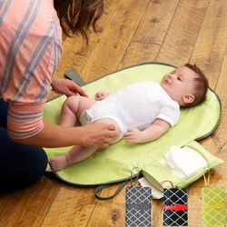 Wasserdichte Tragbare Baby Windel Ändern Matte Wickelt Pad Reise Ändern Station Kupplung Baby Pflege Produkte Hängt Kinderwagen