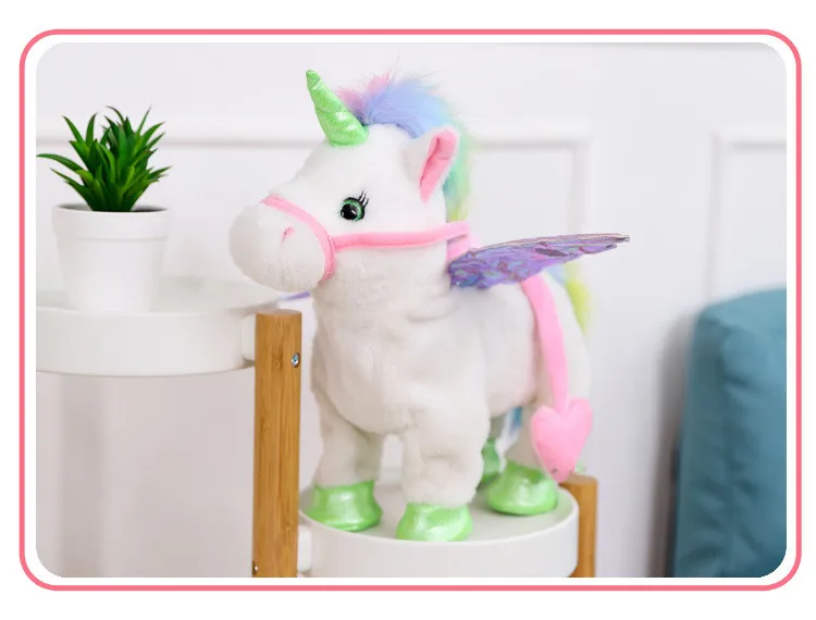 Child Electronic Pet Educational Children\'s Toy Robot Electric Walking Unicorn Plush Toy Soft Stuffed Animal Holiday best gift