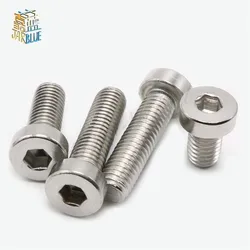 50 Uds 20 piezas 10 Uds 5 uds 304ss Din7984 M3 M4 M5 M6 M8 M10 tornillo hexagonal fino de cabeza corta y baja