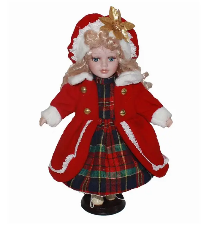 30cm Christmas gifts porcelain doll simulation ceramic dolls, European, Victorian style, porcelain doll simulation doll