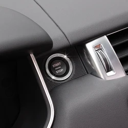 ABS Chrome Car Engine Start Stop Ring Trim Cover for Land Rover Discovery Sport LR5 Range Rover Evoque Vogue Velar Autobiography