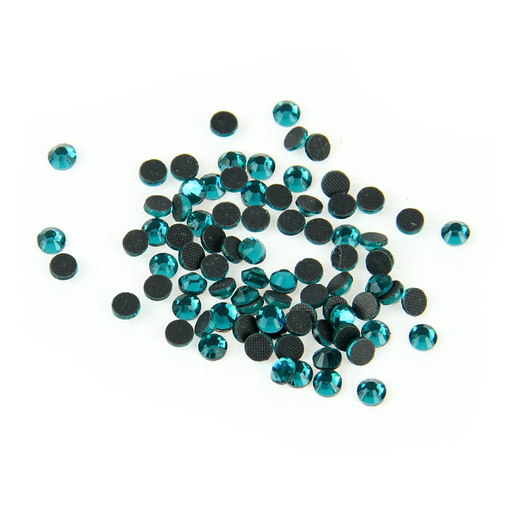 

Hot 10GrossSS6 Peacock Green Crystal Rhinestones Hotfix Rhinestone for Clothes And Shoes Decoration