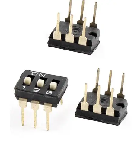 Bộ 5 Mới 2.54Mm 3 Vị Trí Trượt Loại Nhúng Công Tắc