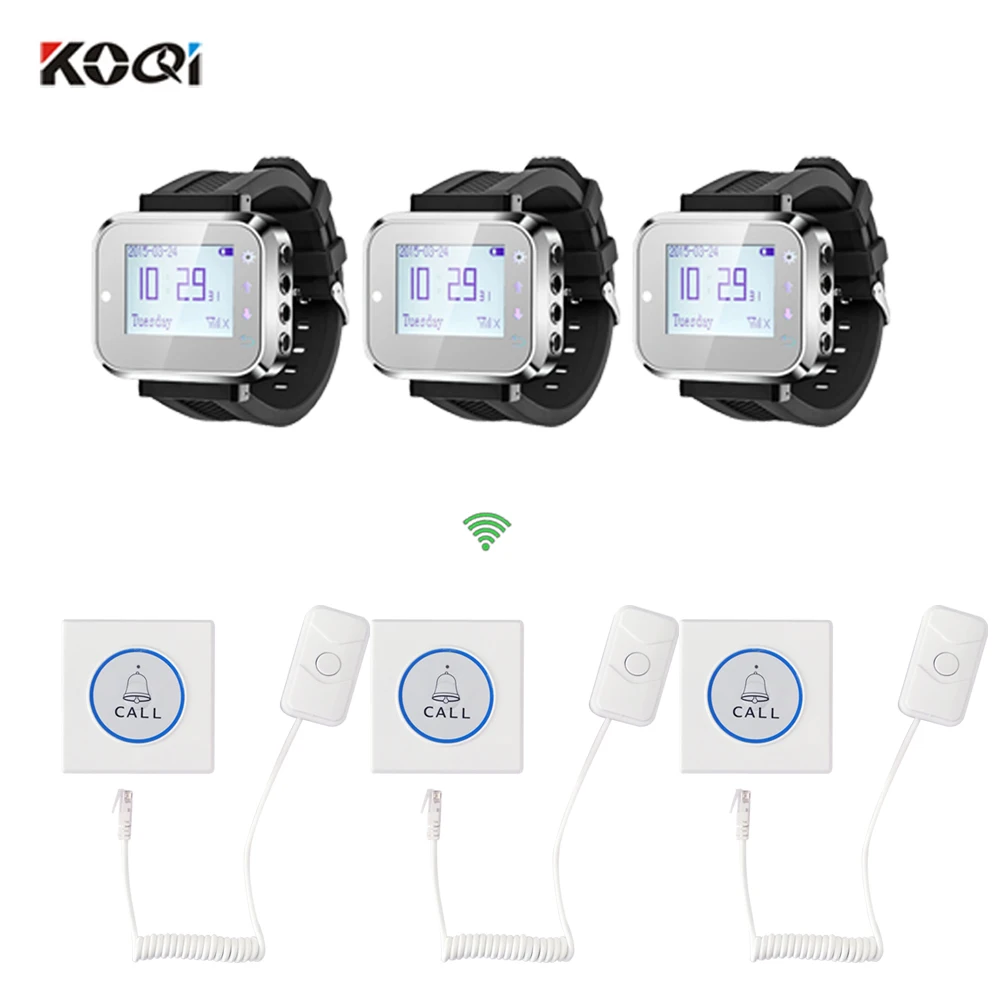 

Nurse Call Bell System With Hotspital Wireless Portable Smart Watch Service Single Key Burtton Easy To Use