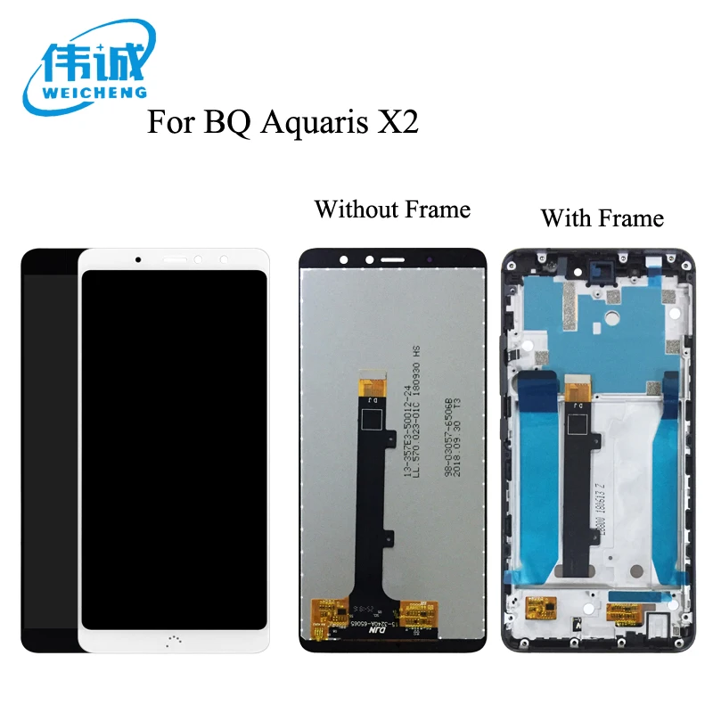 For BQ Aquaris X2 LCD Display+Touch Screen Digitizer Assembly with Frame For BQ X2 lcd sensor Parts+Tools