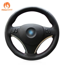 MEWANT PU Leather Car Steering Wheel Cover for BMW E90 E91 E92 E93 E87 E81 E82 E88 X1 E84