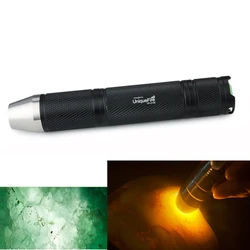 Uniqurfire UF-2100  q5 Stainless Steel Special Bright Light Flashlight Yellow White Jewelry Jade Identification