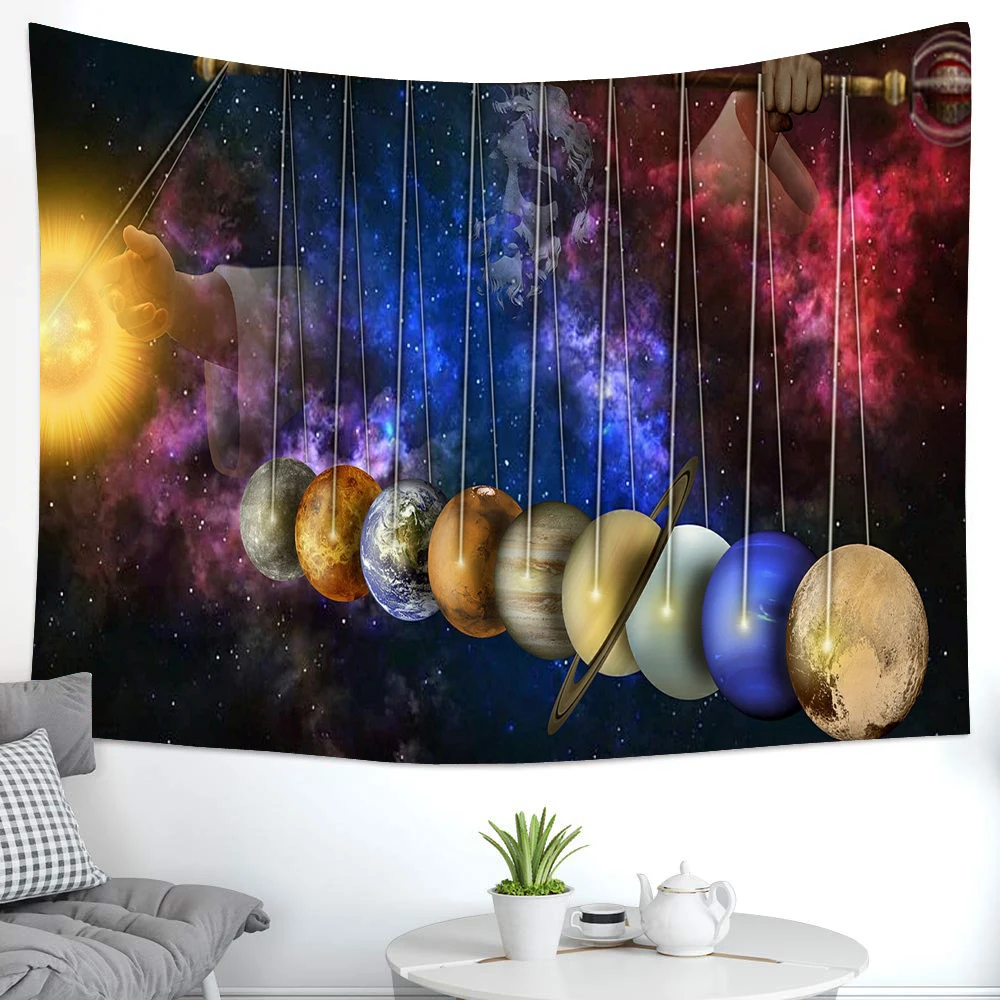 Psychedelic Witchcraft Galactic Universe Space Tapestry Hippie Wall Mount Home Background Cloth Decoration Tapiz Tapestry