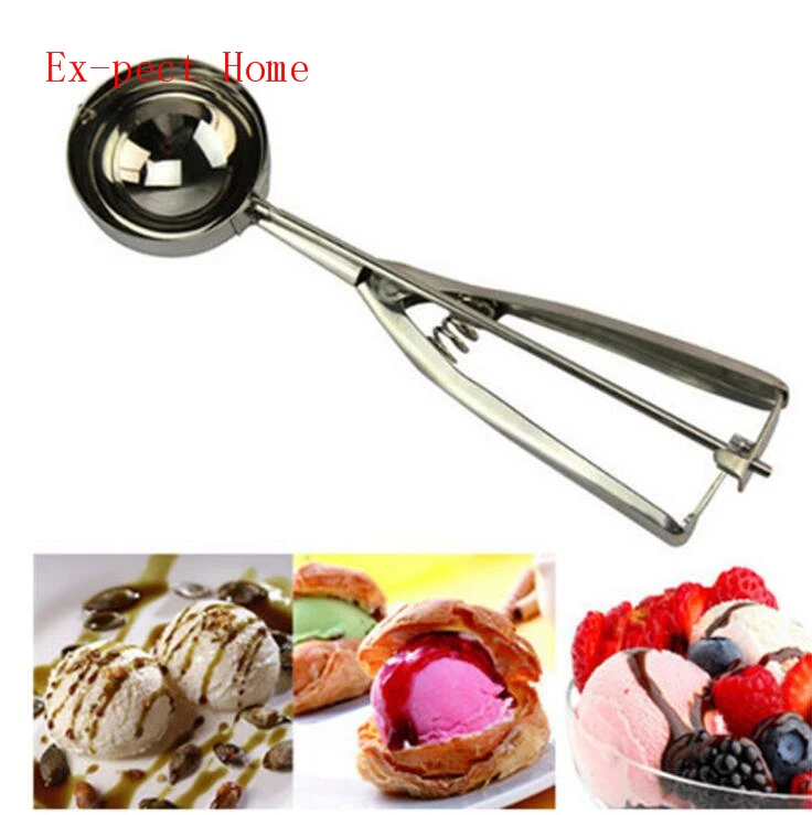 200pcs Stainless Steel IceCream Mash Potato Scoop Ice Cream Stacks Spoon Kitchen Tool Middle Ice Cream Tool