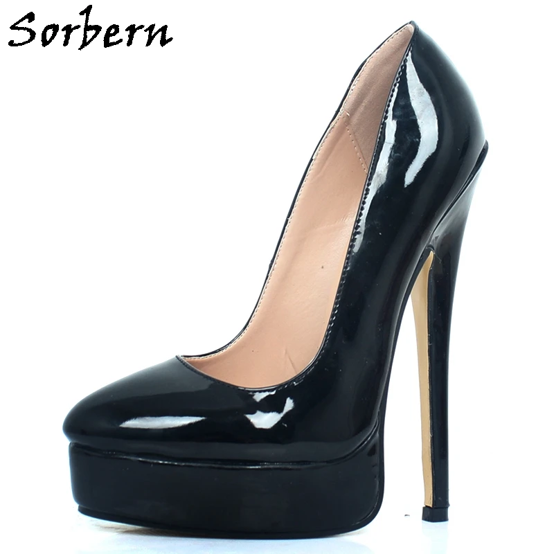Sorbern Plus Size Women Pumps Ladies Party High Heels Slip On Customized Fetish Sissy Boy Crossdresser Shoes Unisex