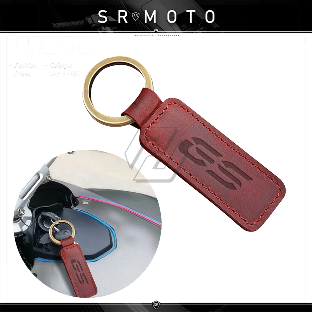 Motorcycle Keychain Cowhide Key Ring Case for BMW Motorrad GS F800GS F850GS R1200GS R1250GS G310GS G650GS