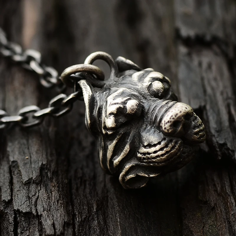 Original manual design restoring ancient ways is 925 sterling silver pet wham cute bulldogs pendant key chain